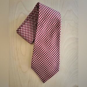 Burberrys red and white checkered tie